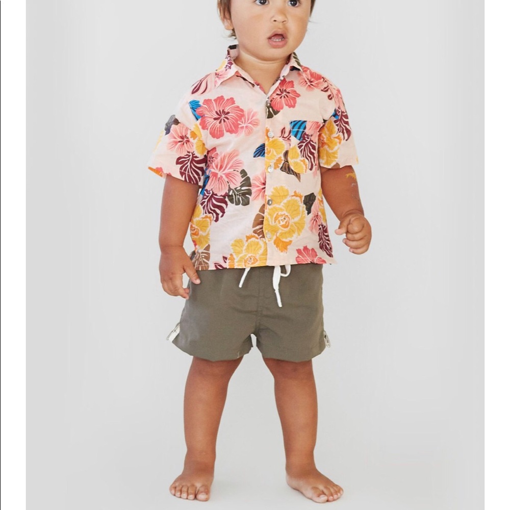 Kids Acacia Aloha Shirt Retro Paradise